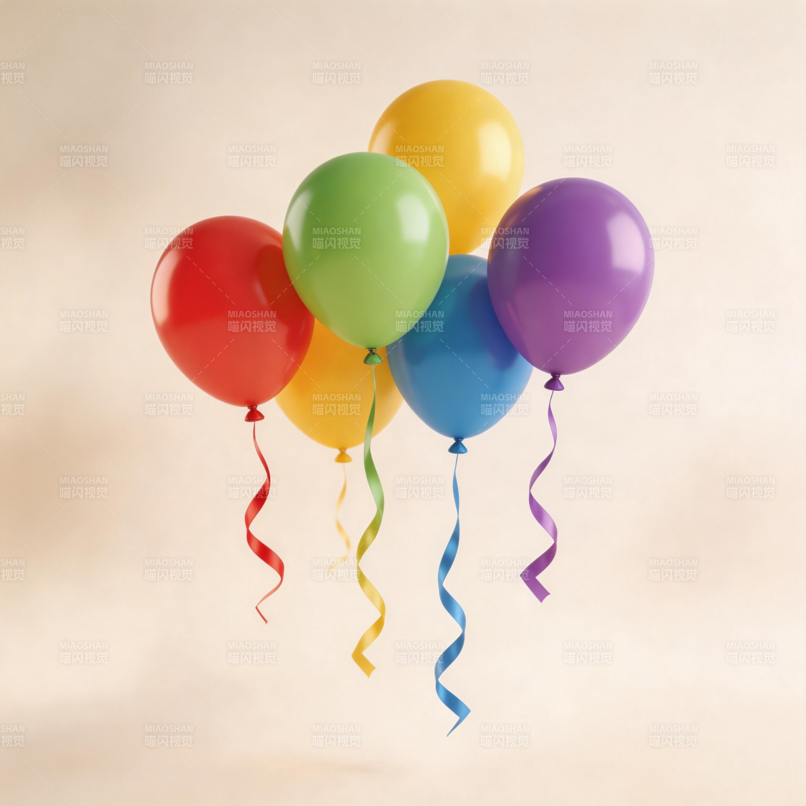 彩色气球飘浮图片
