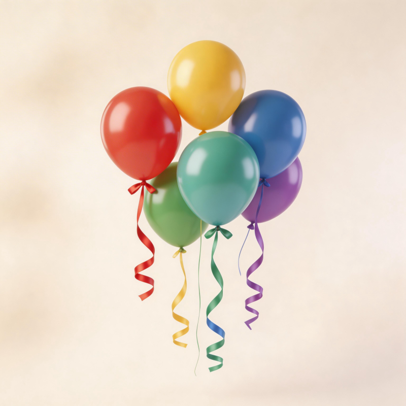 彩色气球飘浮图片