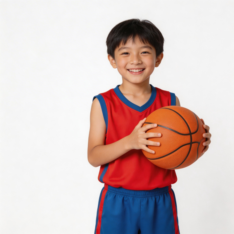 少年持球微笑图片