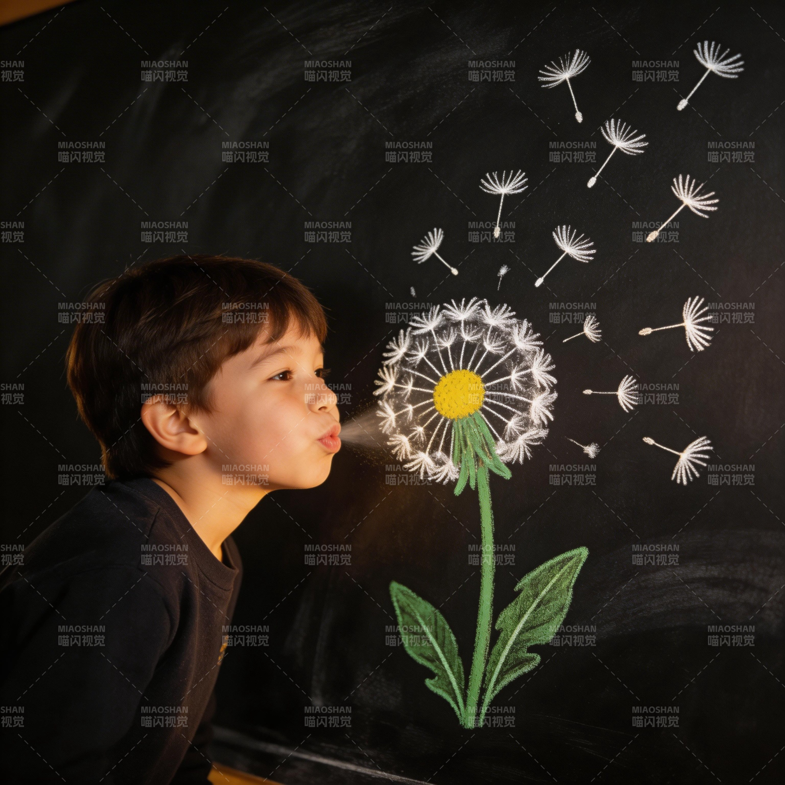 吹散蒲公英图片