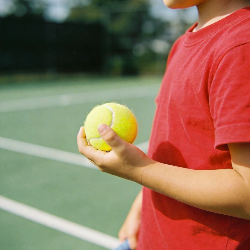 少年持网球准备发球图片