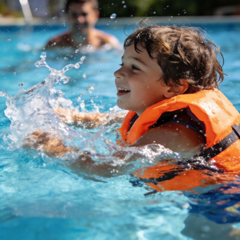 泳池中的快乐时光图片