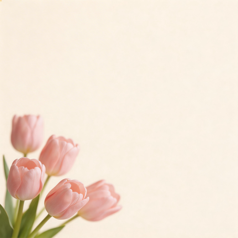 粉郁金香静谧绽放图片