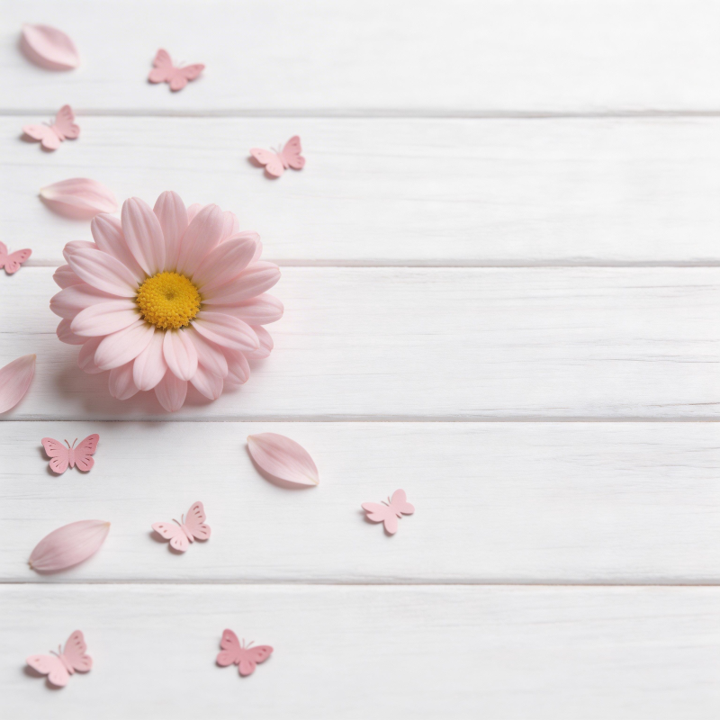 粉花蝶舞木纹上图片