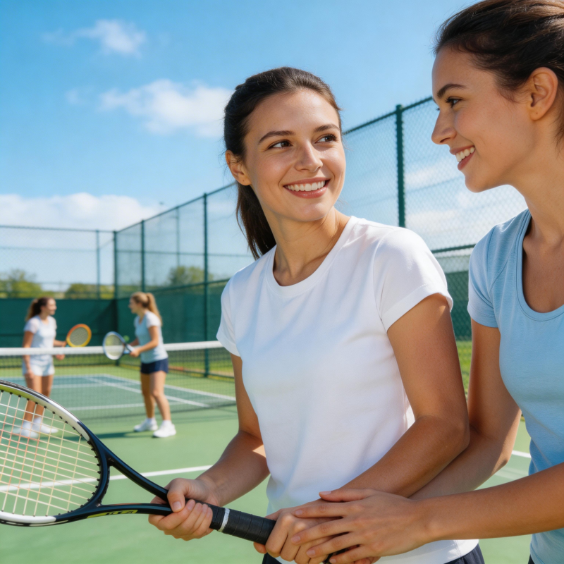 网球双人微笑时刻图片