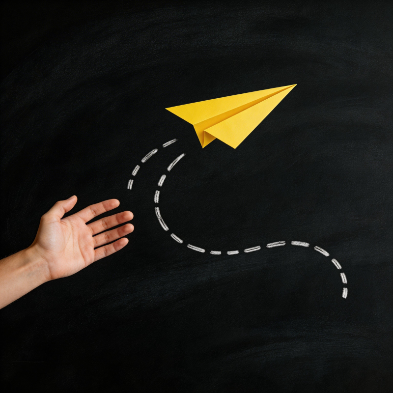 纸飞机飞向远方图片