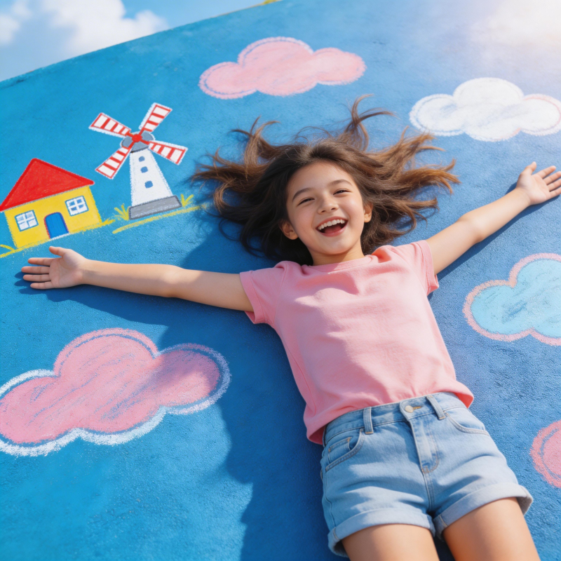 童趣蓝天梦图片