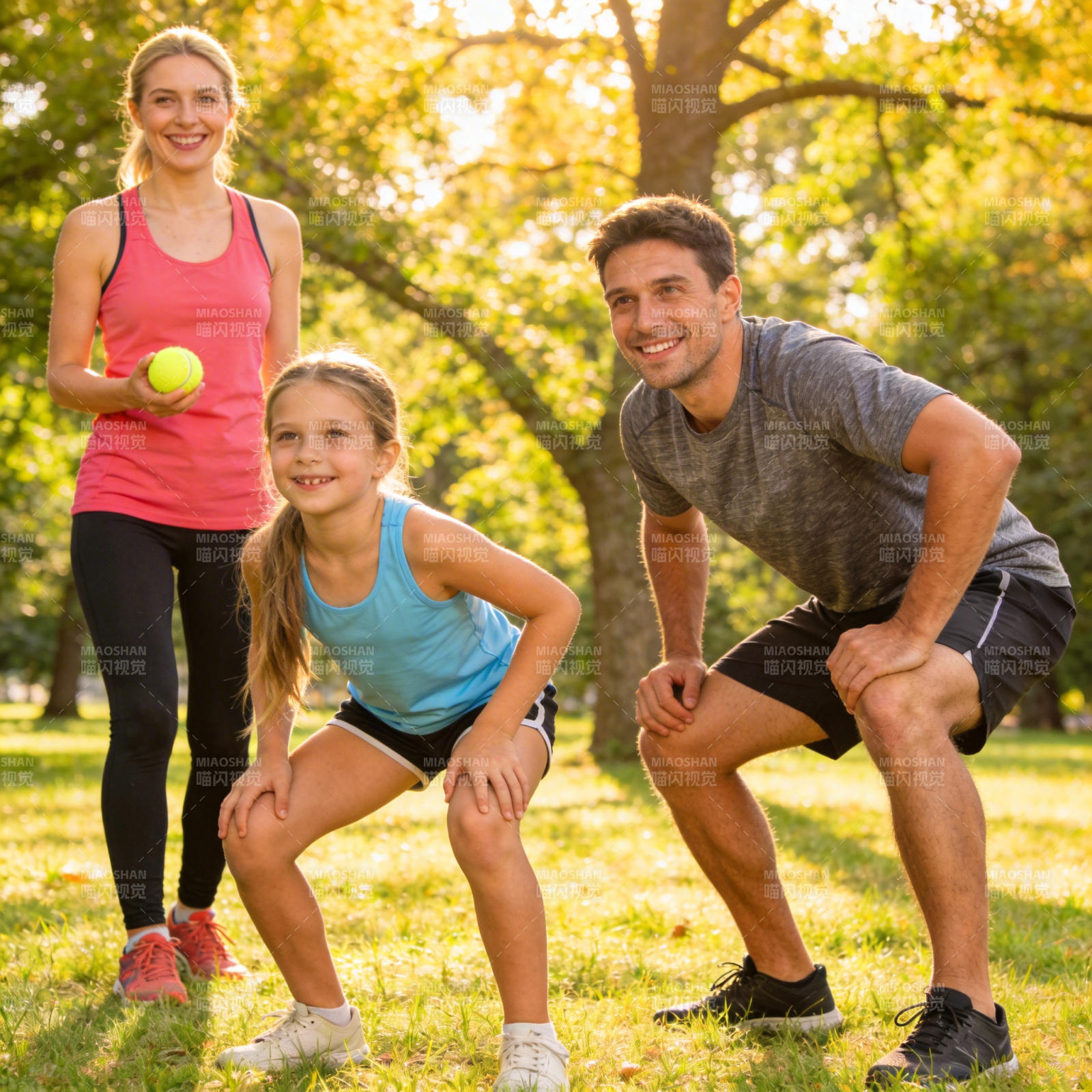 家庭运动乐融融图片