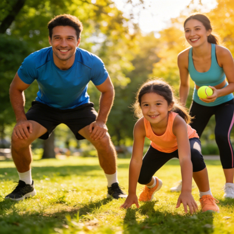 家庭户外运动时光图片