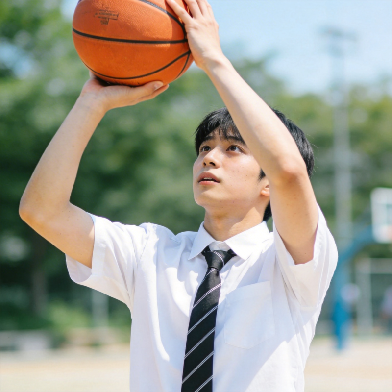 少年投篮瞬间图片