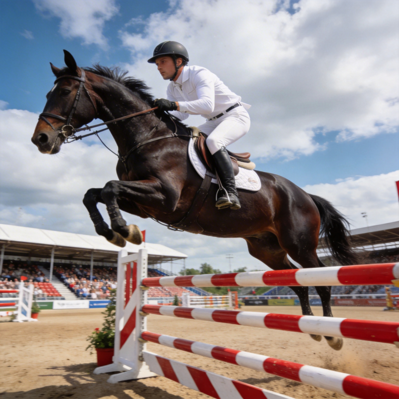 马术飞跃瞬间图片