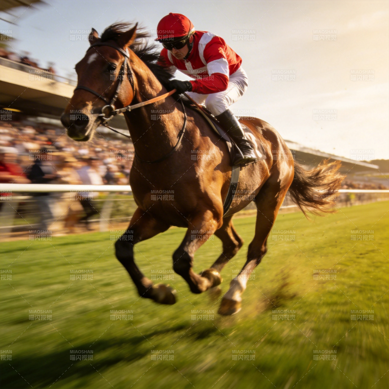 赛马疾驰瞬间图片