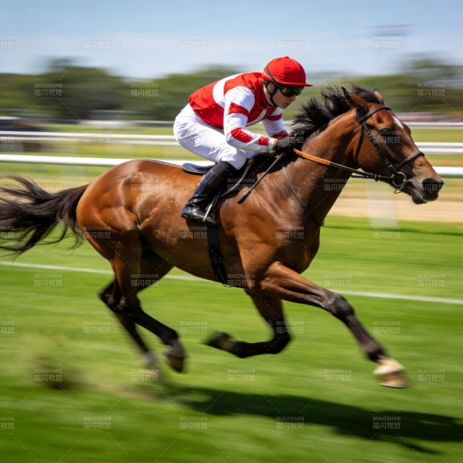 赛马飞驰瞬间图片