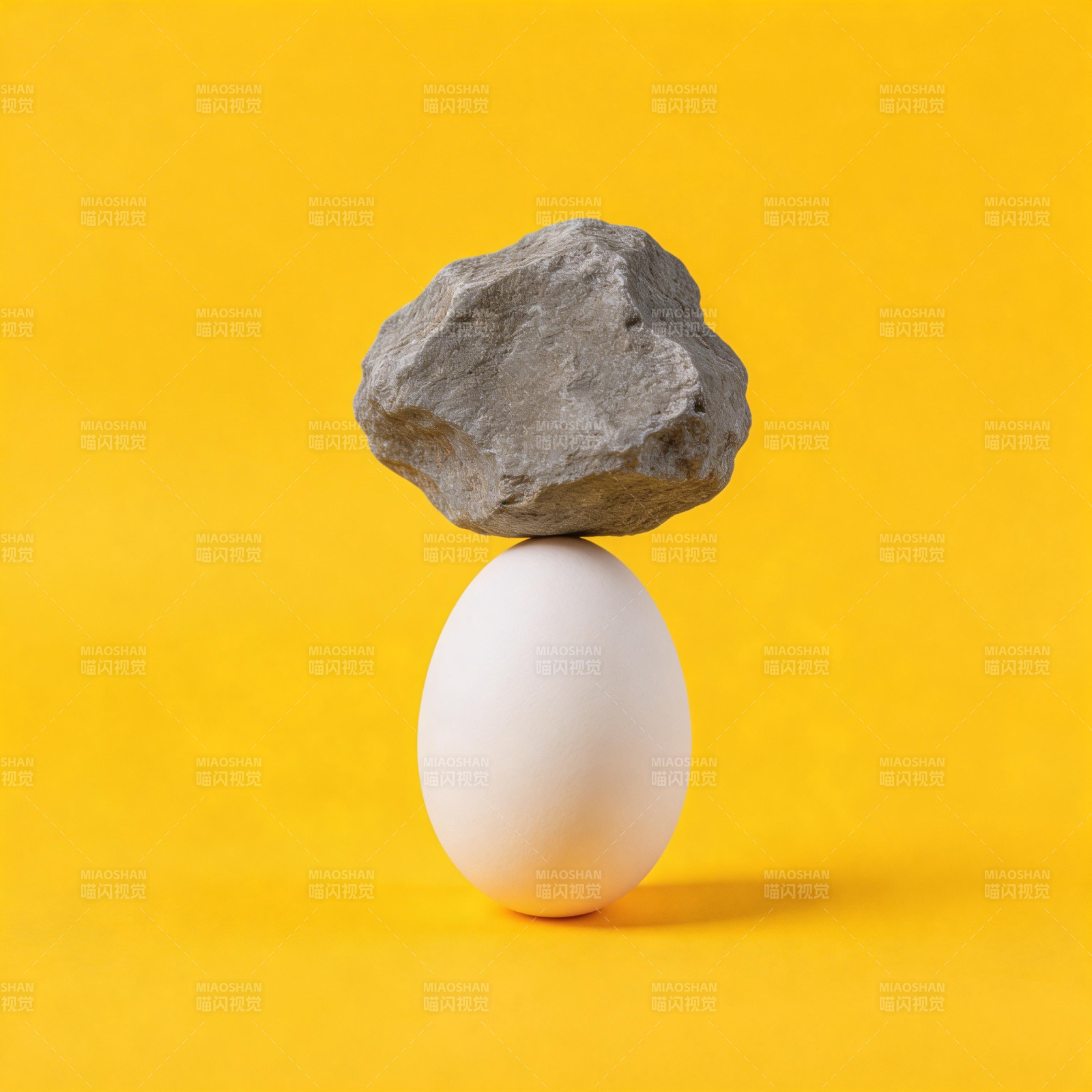 蛋上平衡的石头图片