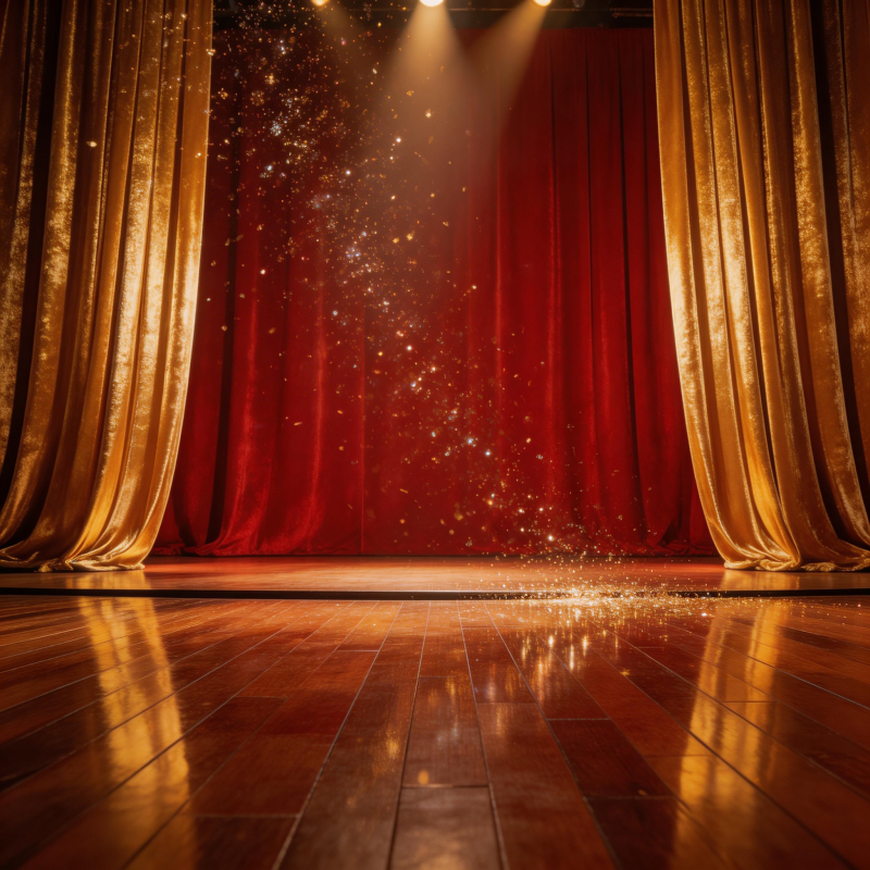 舞台幕布闪耀图片
