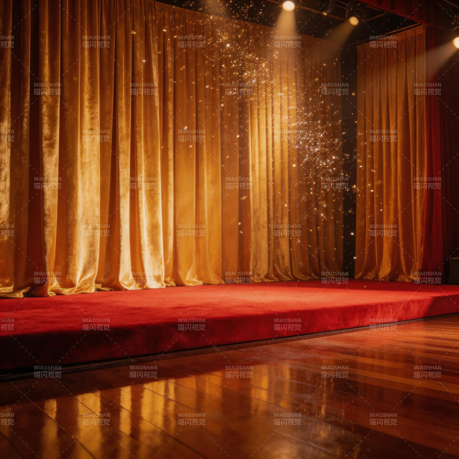 舞台幕布光影图片