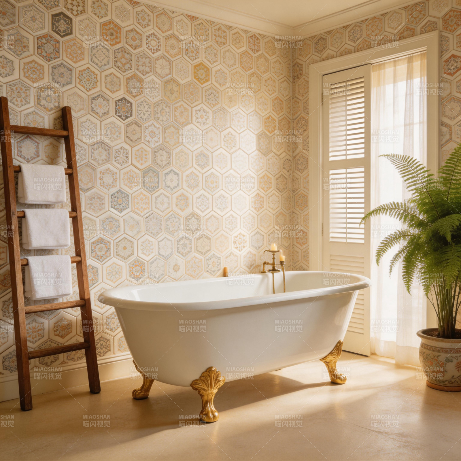 典雅浴室 温馨沐浴图片