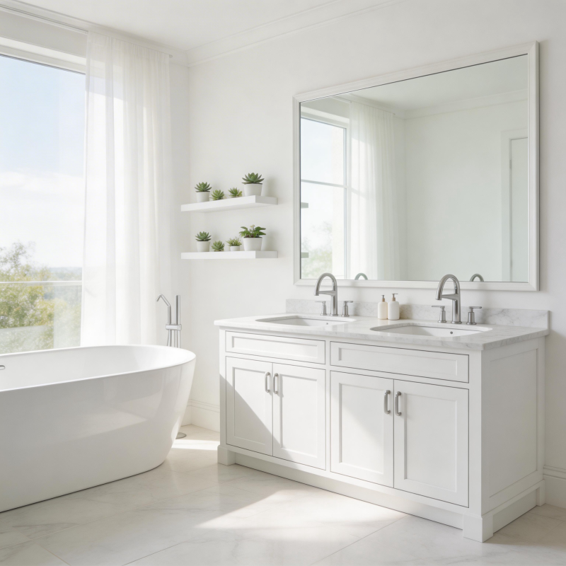 简约白色浴室设计图片