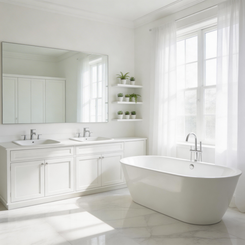 简约白色浴室设计图片