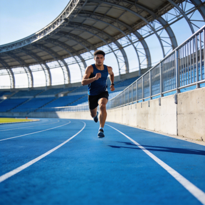 赛道上的奔跑者图片