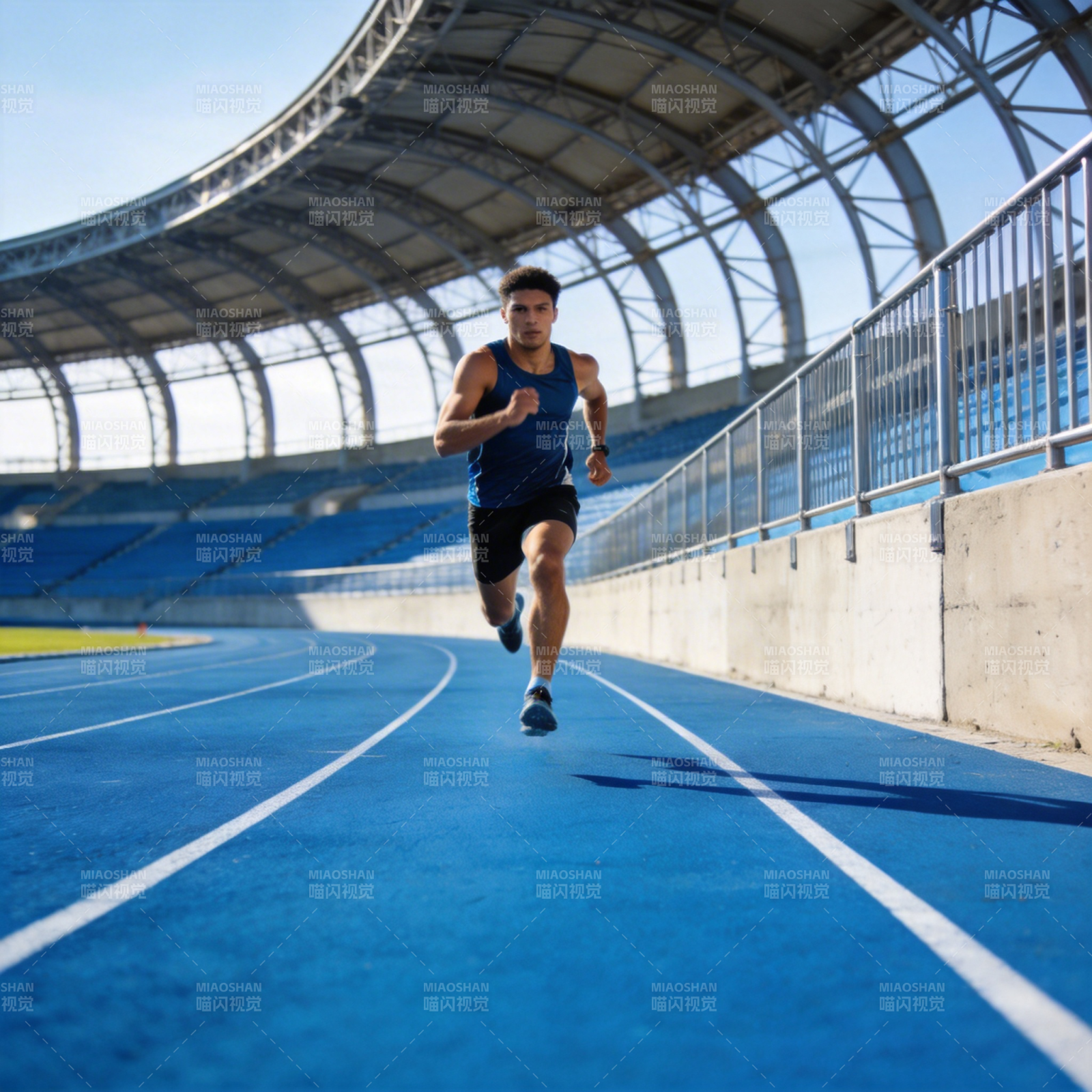 赛道上的奔跑者图片