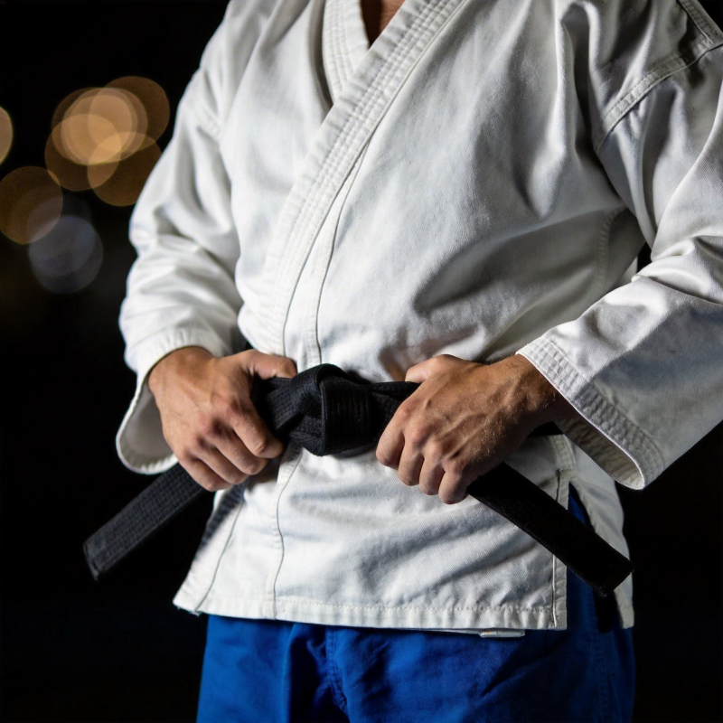 武术家系黑带图片