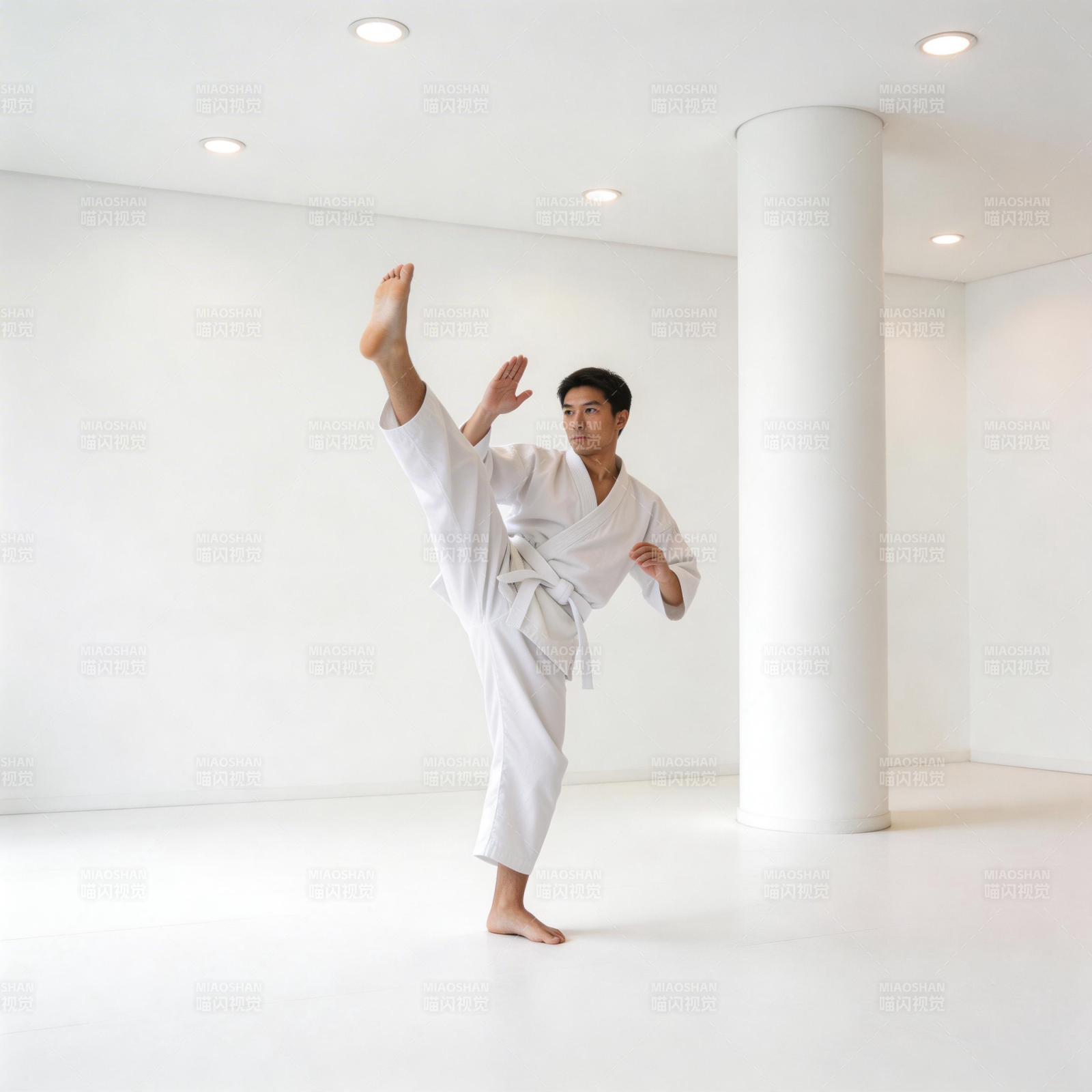 空手道高踢腿图片