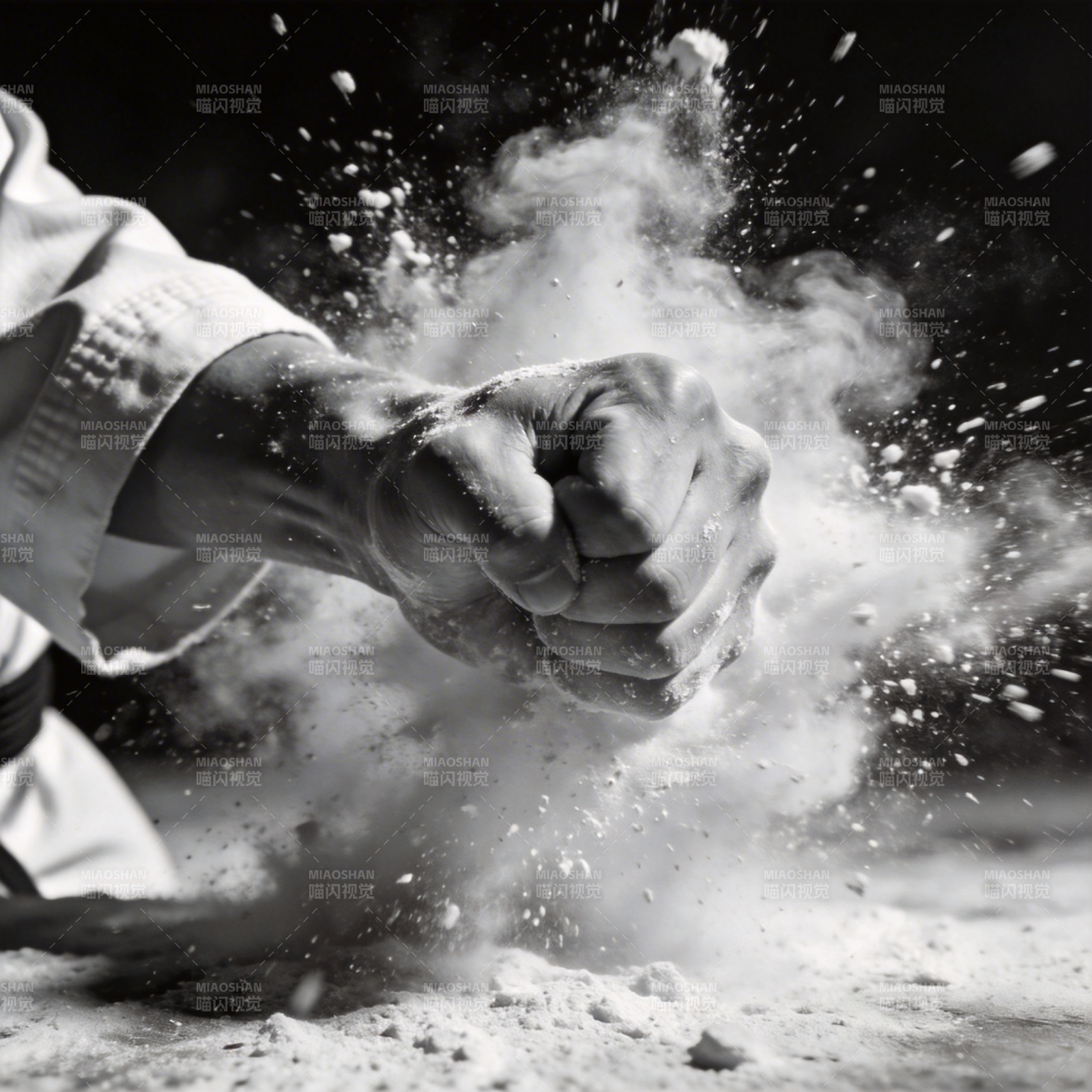 拳击扬尘瞬间图片