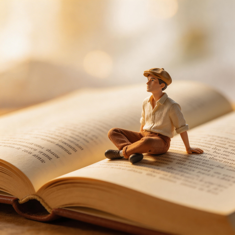 书页上的小人图片