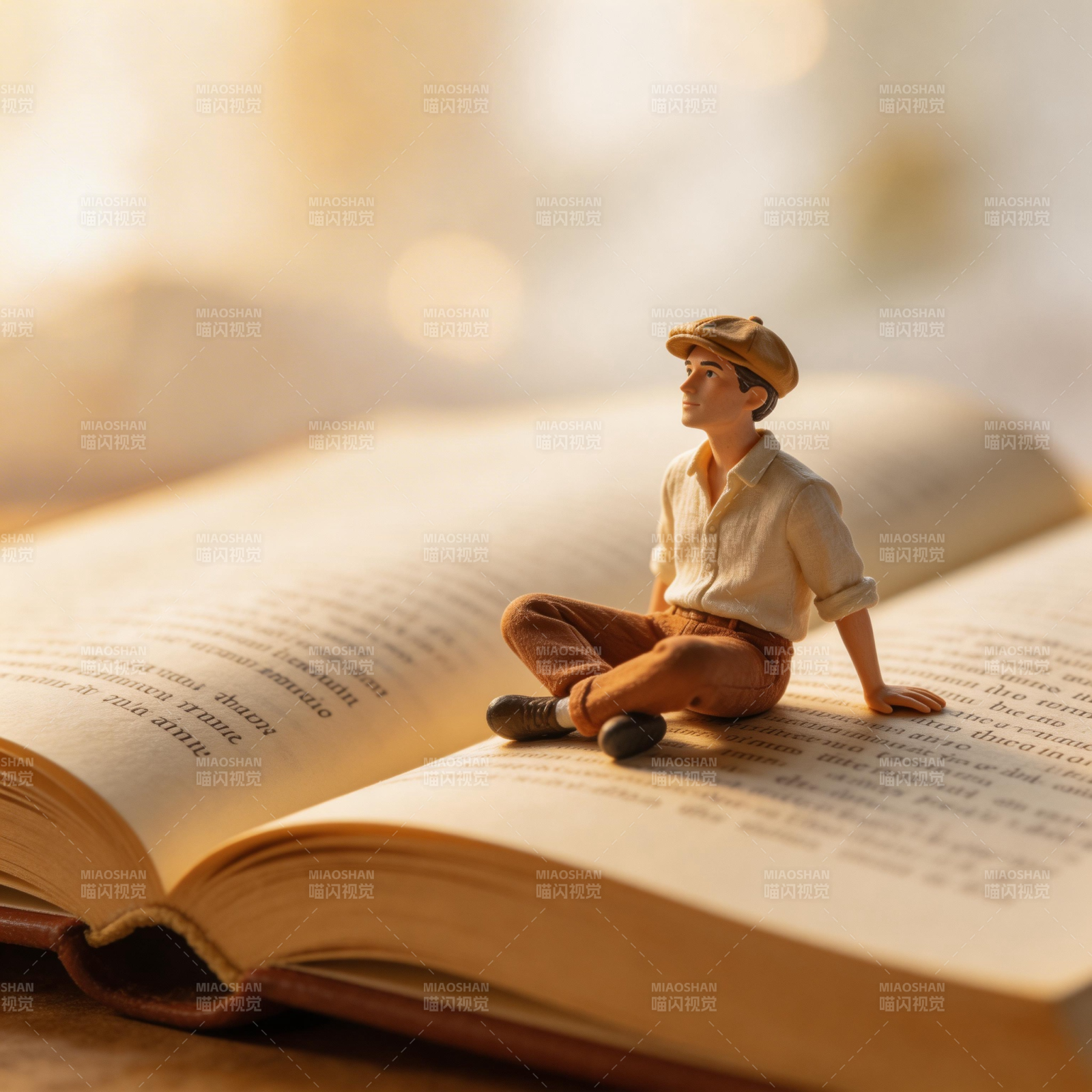 书页上的小人图片