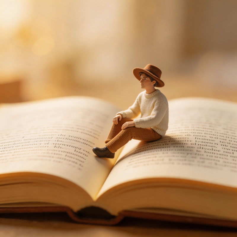 书页上的小人图片