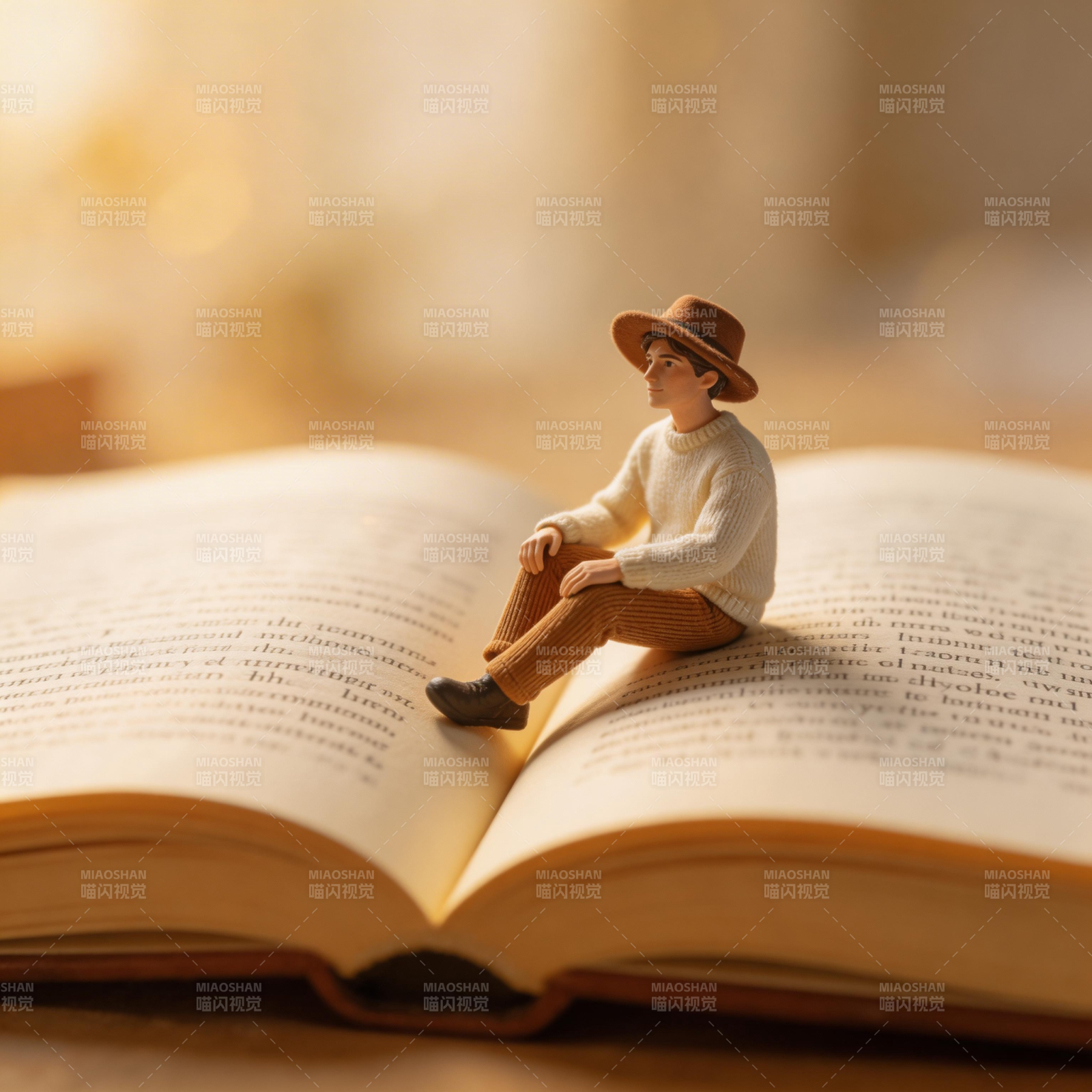 书页上的小人图片