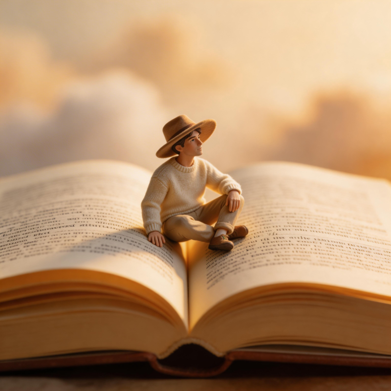 书页上的小人图片