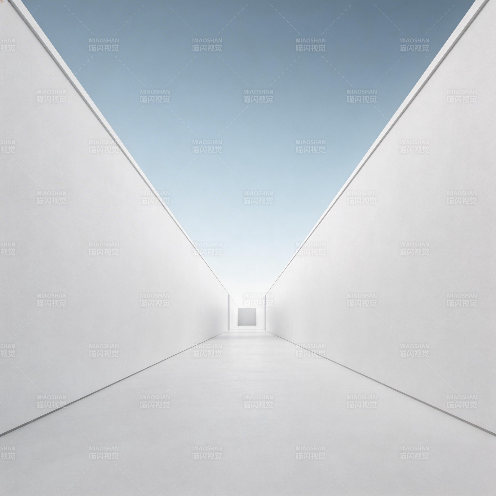 极简长廊尽头光图片