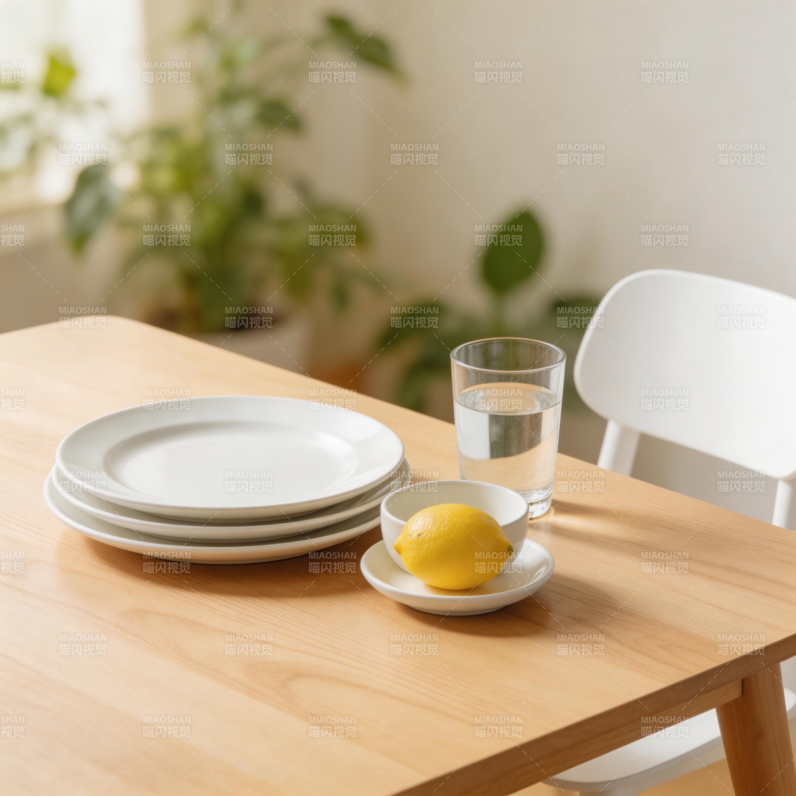 简约餐桌布置图片