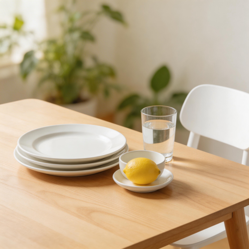 简约餐桌布置图片