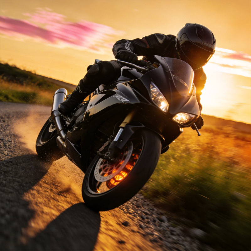 夕阳下的疾驰图片