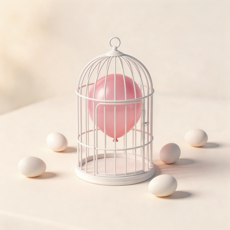 笼中粉红气球图片