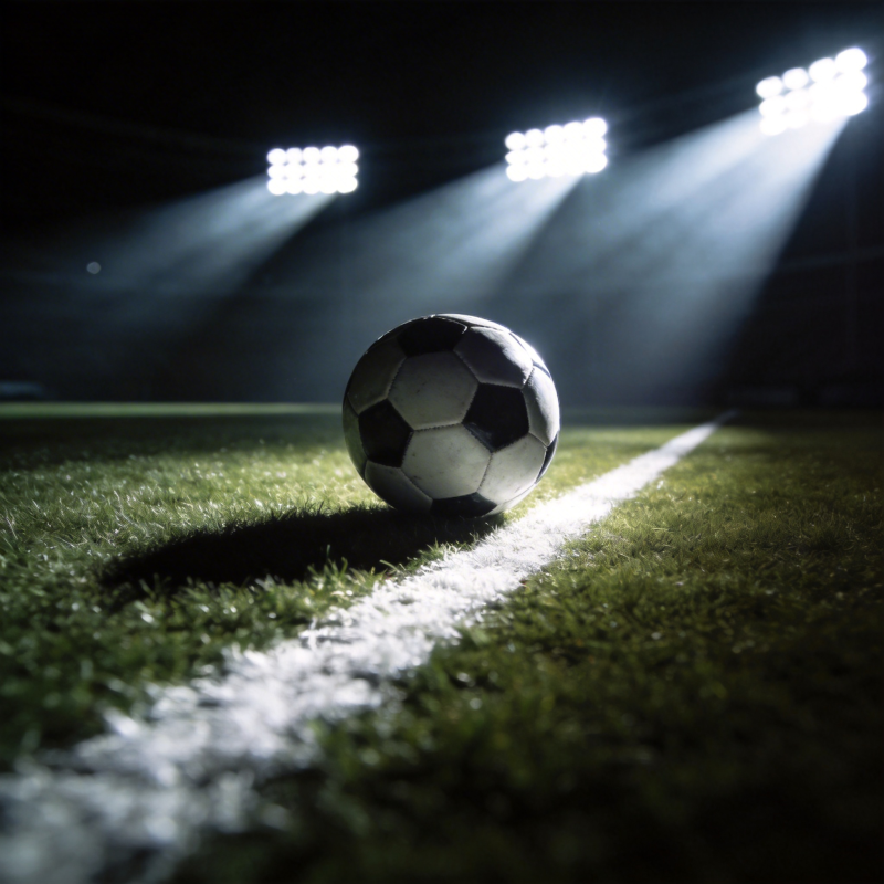 足球场上的光影对决图片