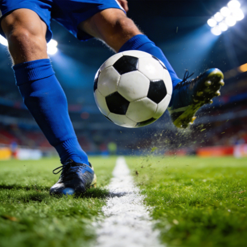 足球飞踢瞬间图片