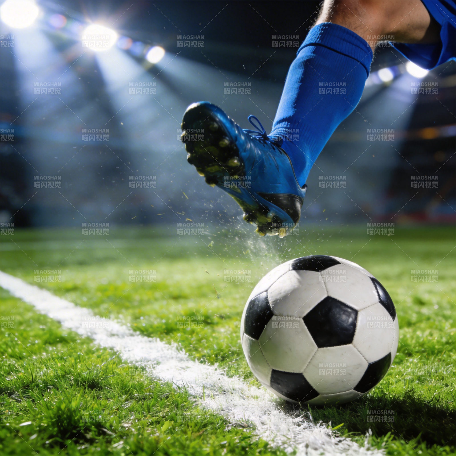 足球飞踢瞬间图片