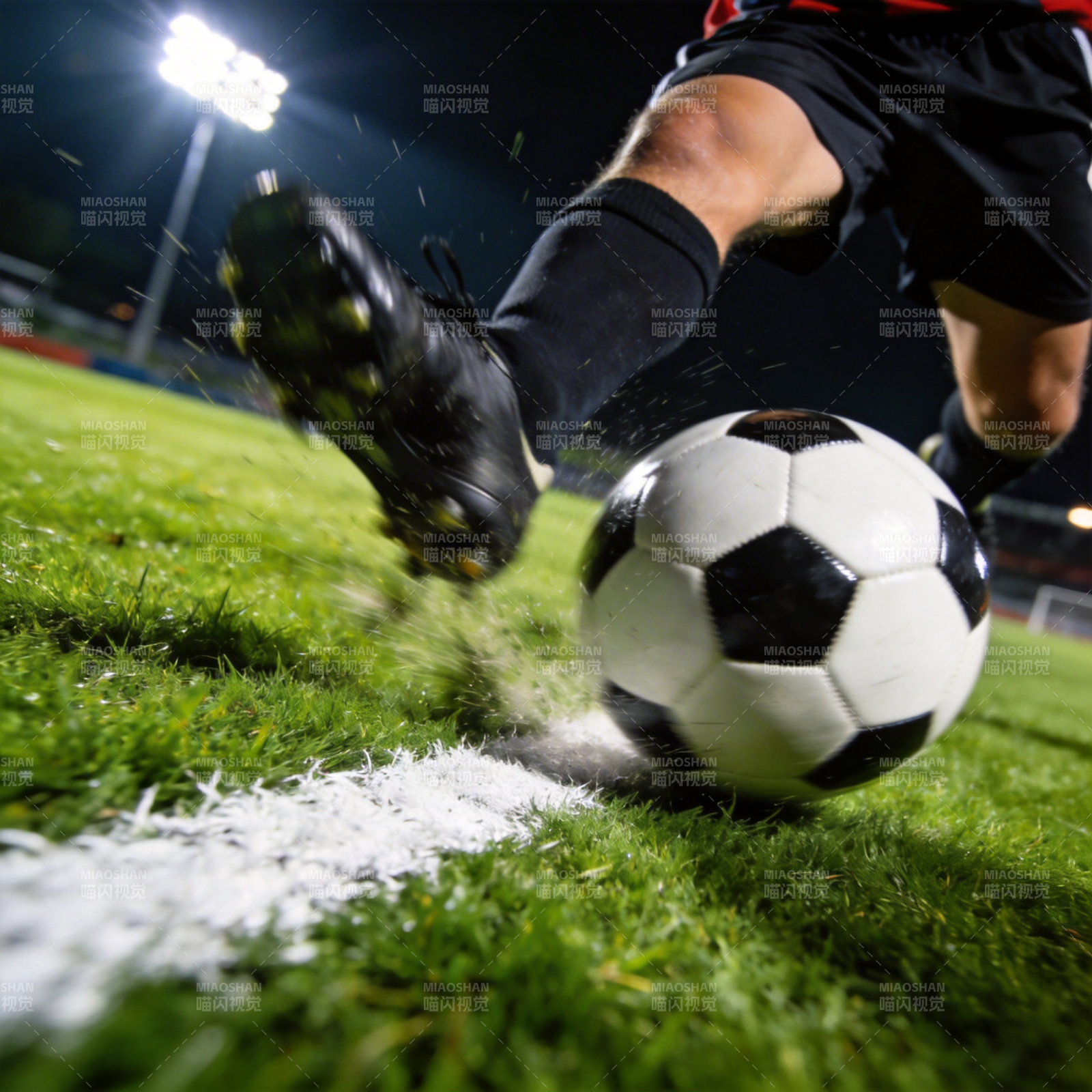 足球飞踢瞬间图片