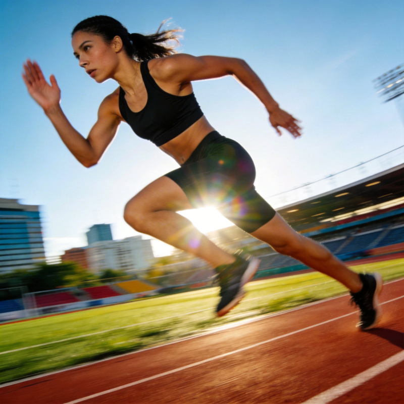 赛道上的奔跑瞬间图片