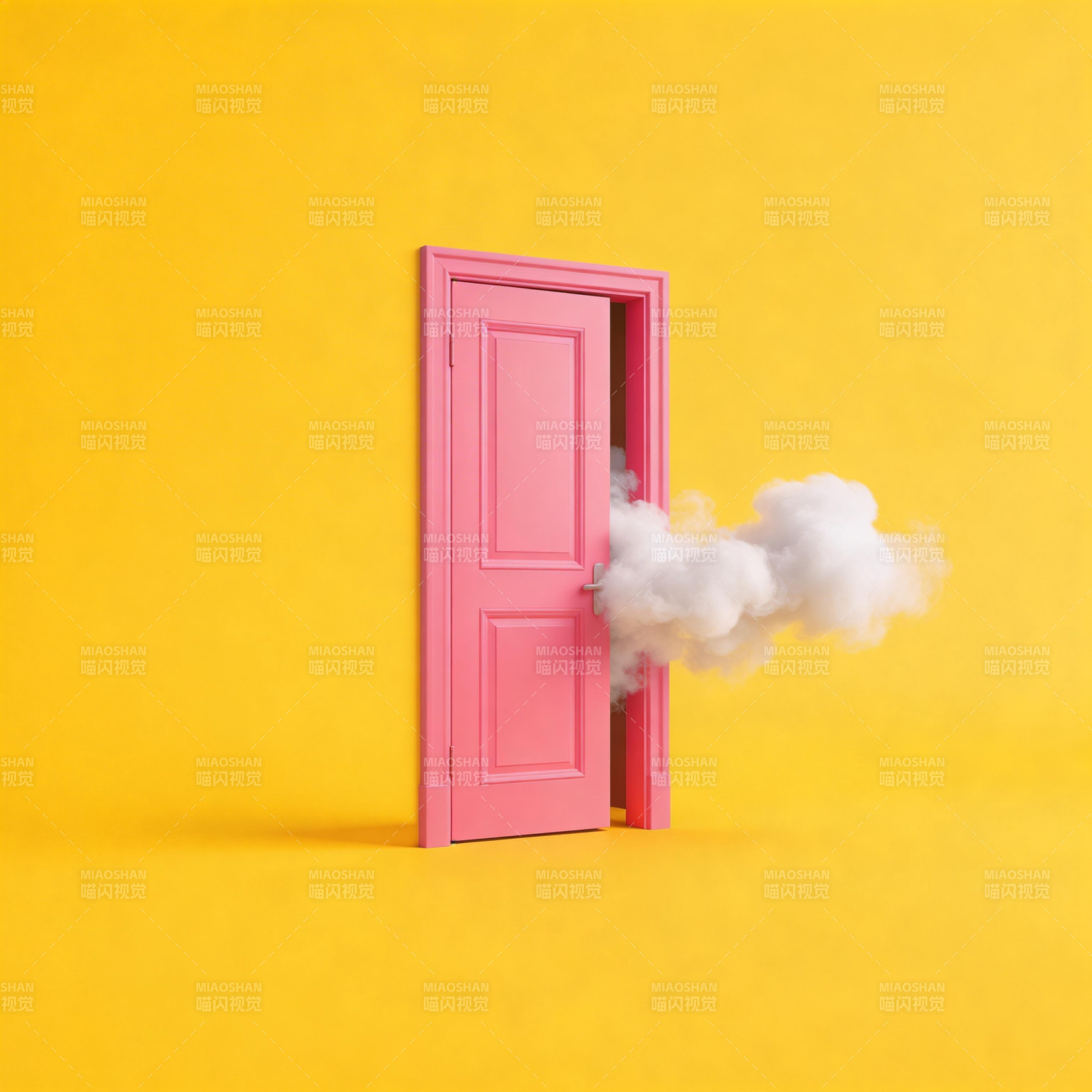 门后云雾涌出图片