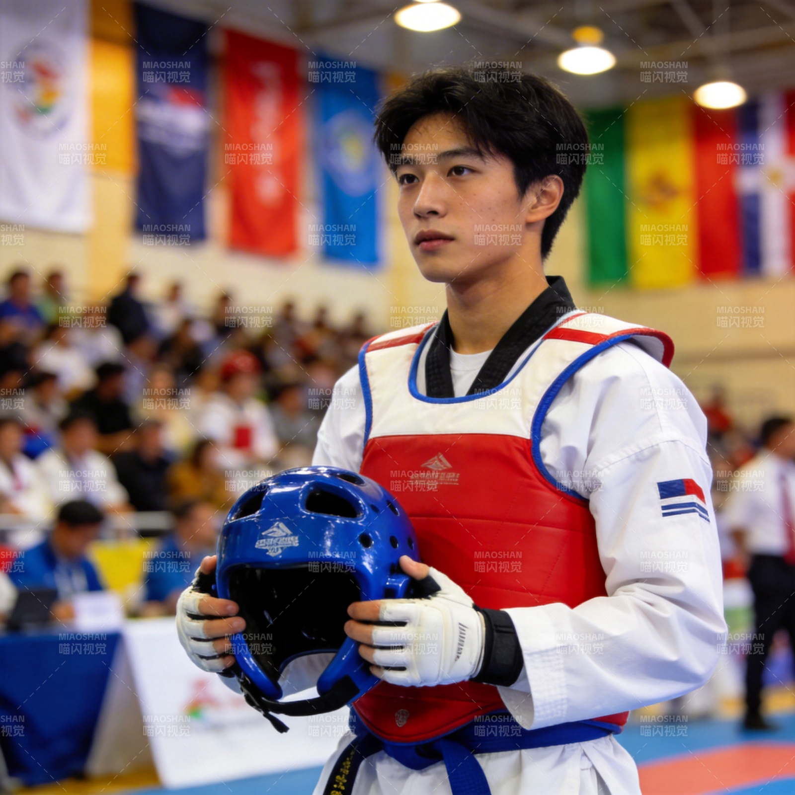 跆拳道选手赛场风采图片