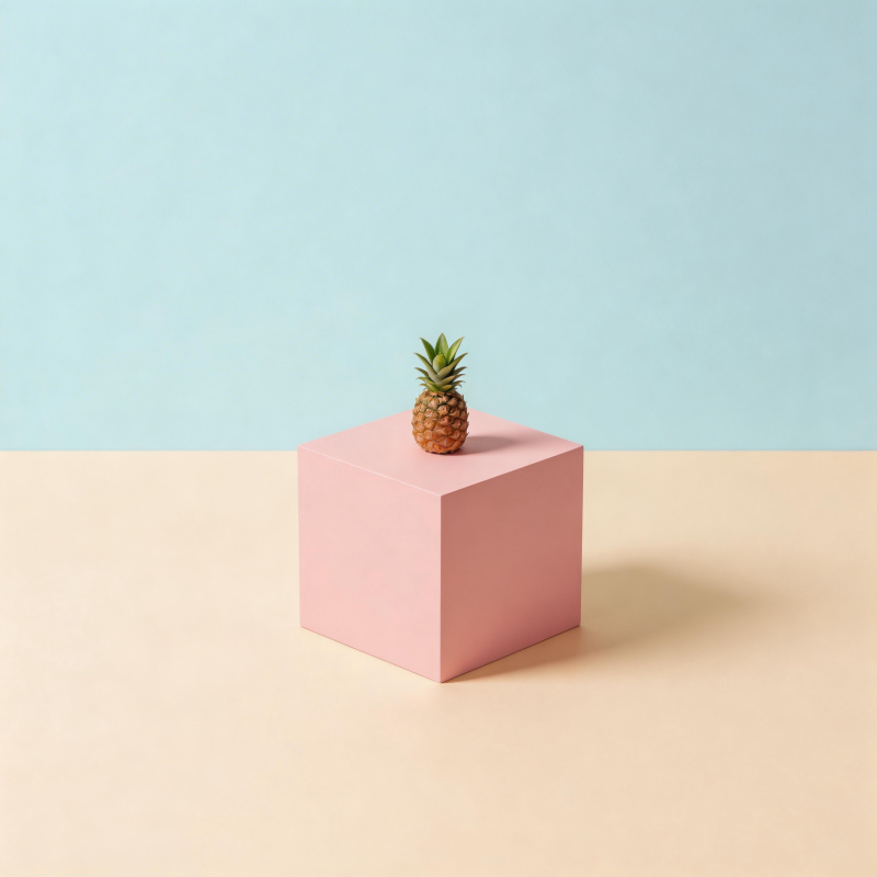 小菠萝立粉红方块图片