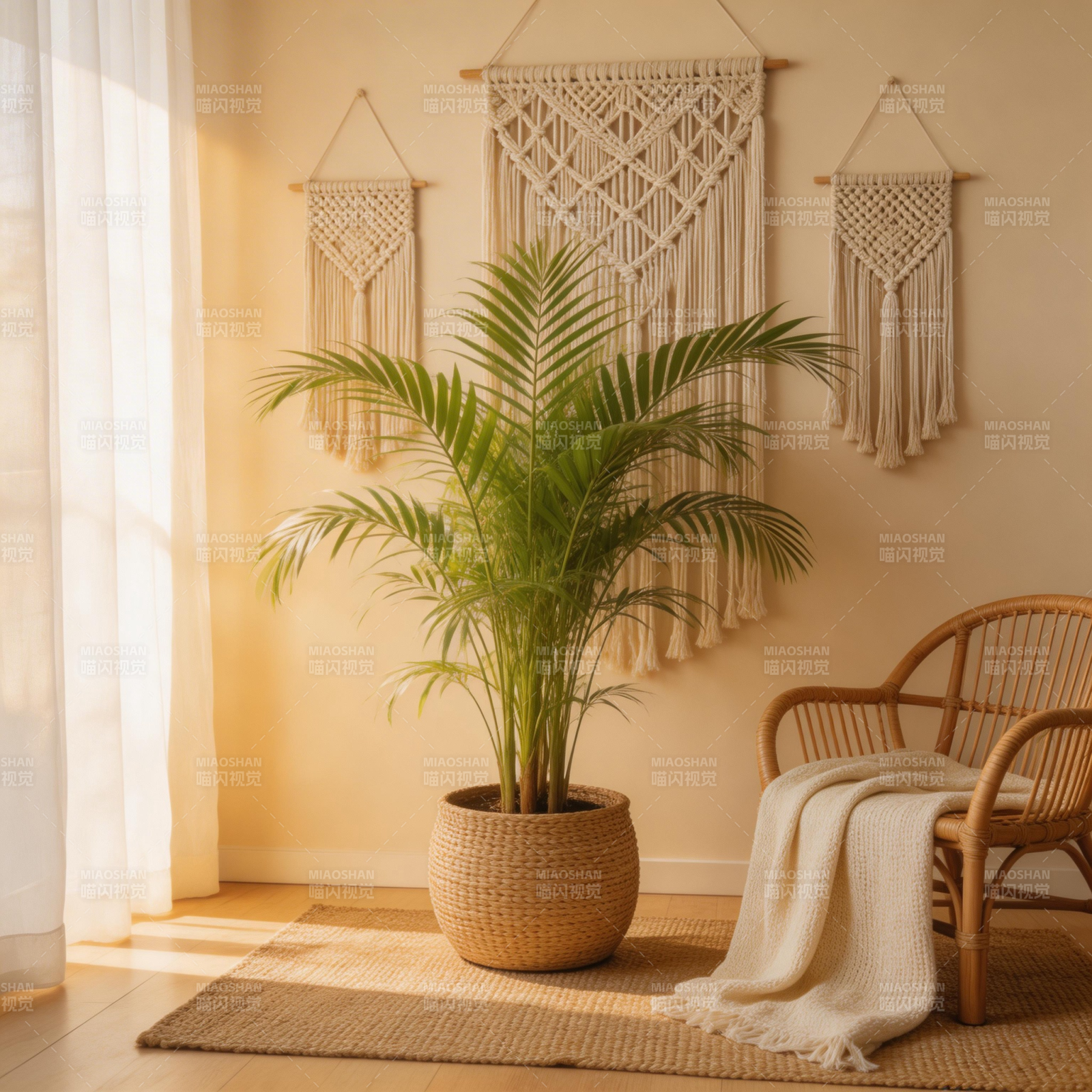 温馨角落绿植装饰图片