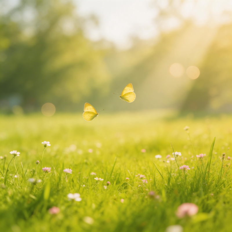 春日蝶舞花间图片