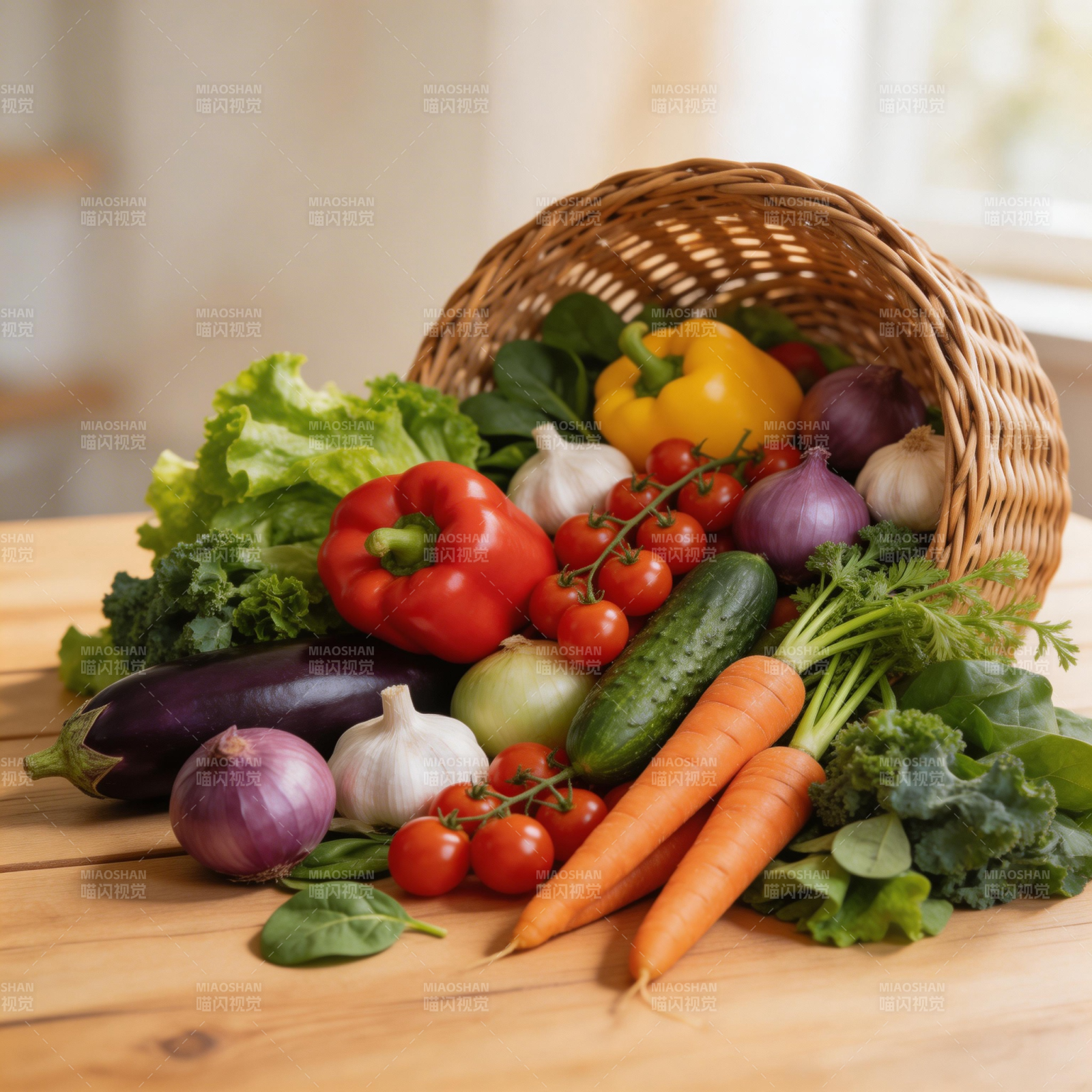 新鲜蔬菜篮图片
