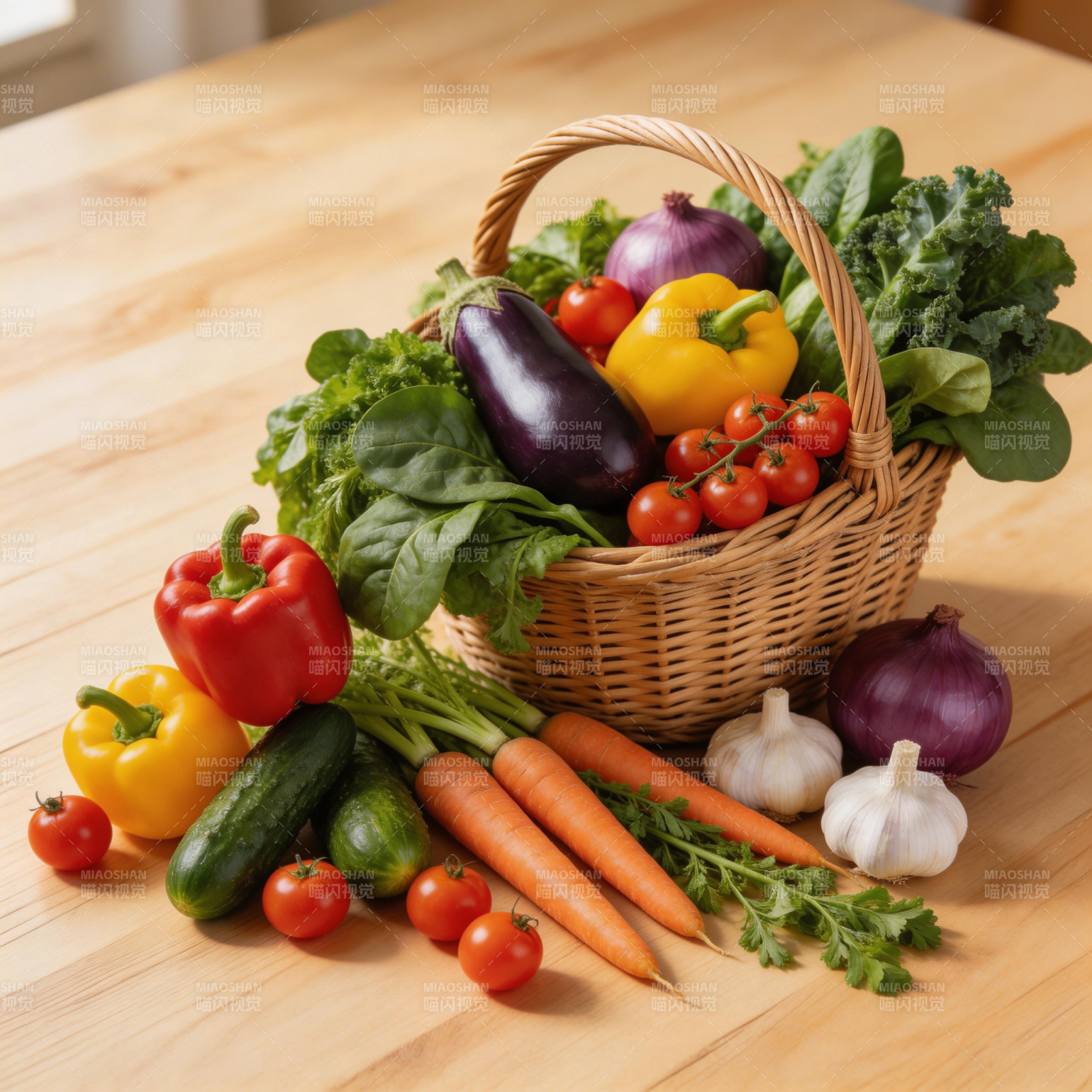 新鲜蔬菜篮图片